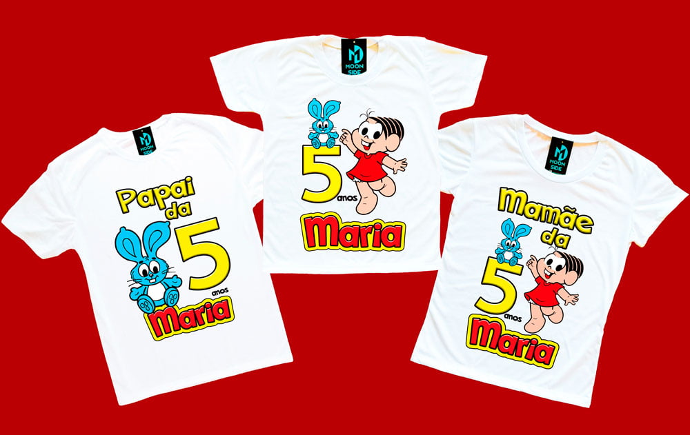 kit 3 camisetas mônica aniversário - Cópia (1)