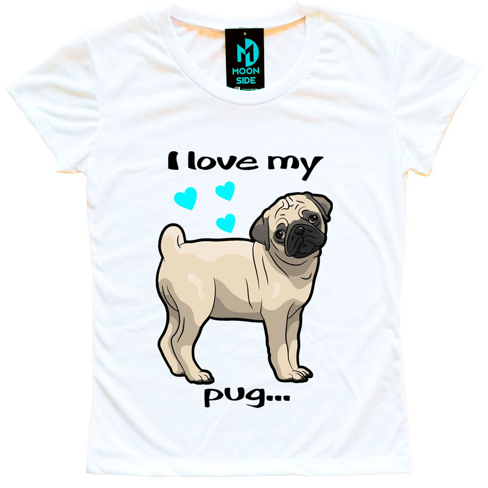 Camiseta Love My Pet - Pug