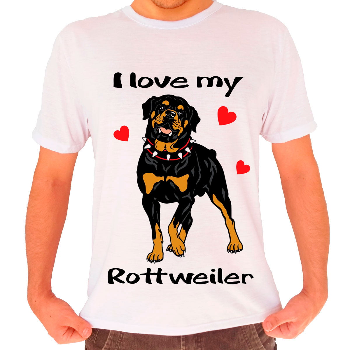 camisa com estampa de rottweiler