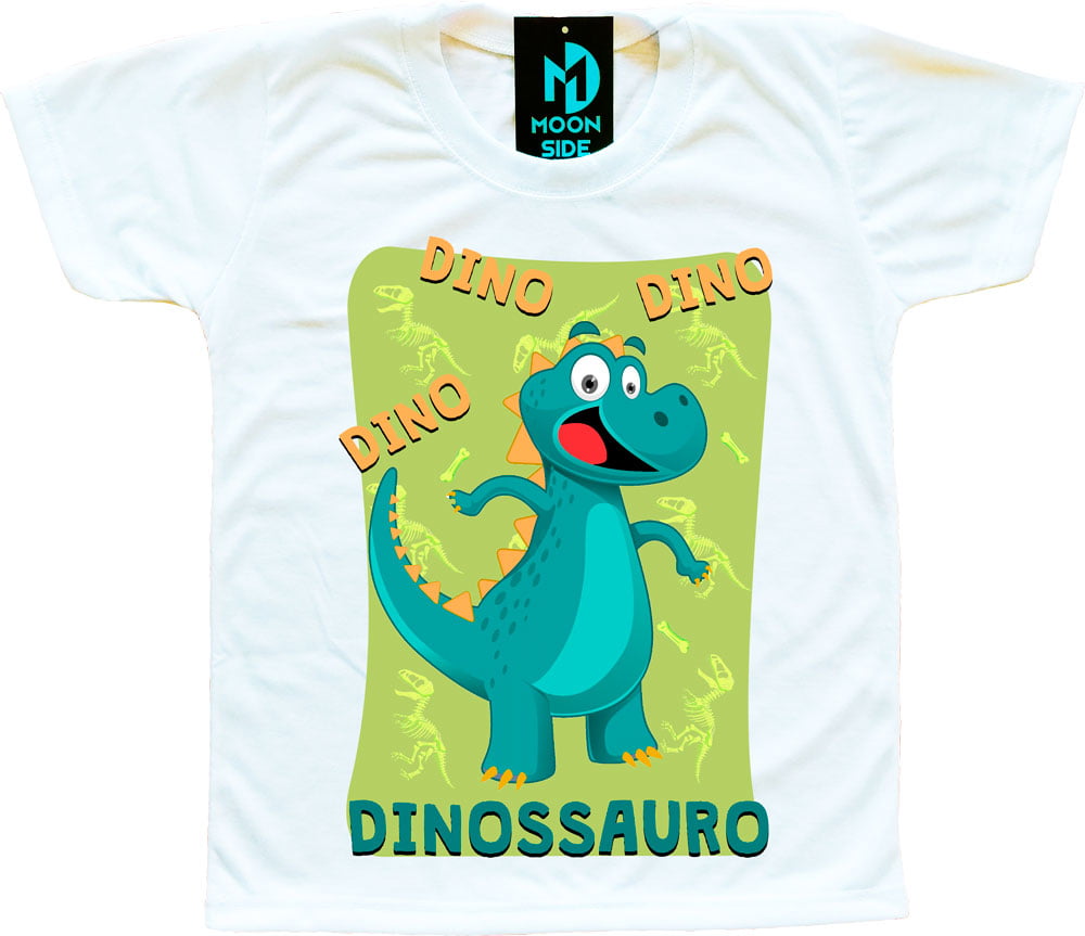camiseta mundo bita dinossauro