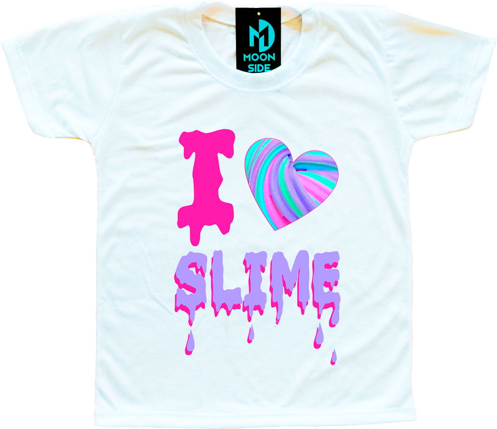 Camiseta I Love Slime (Eu amo Slime) - Unicórnio