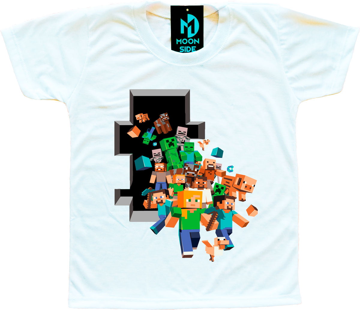 Camiseta Infantil Minecraft Modelo 2