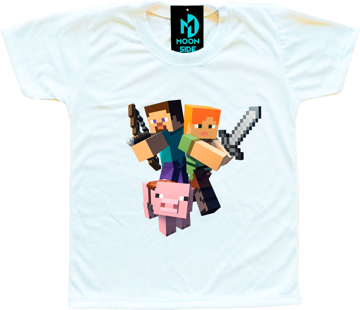 Camiseta Infantil Minecraft Modelo 5