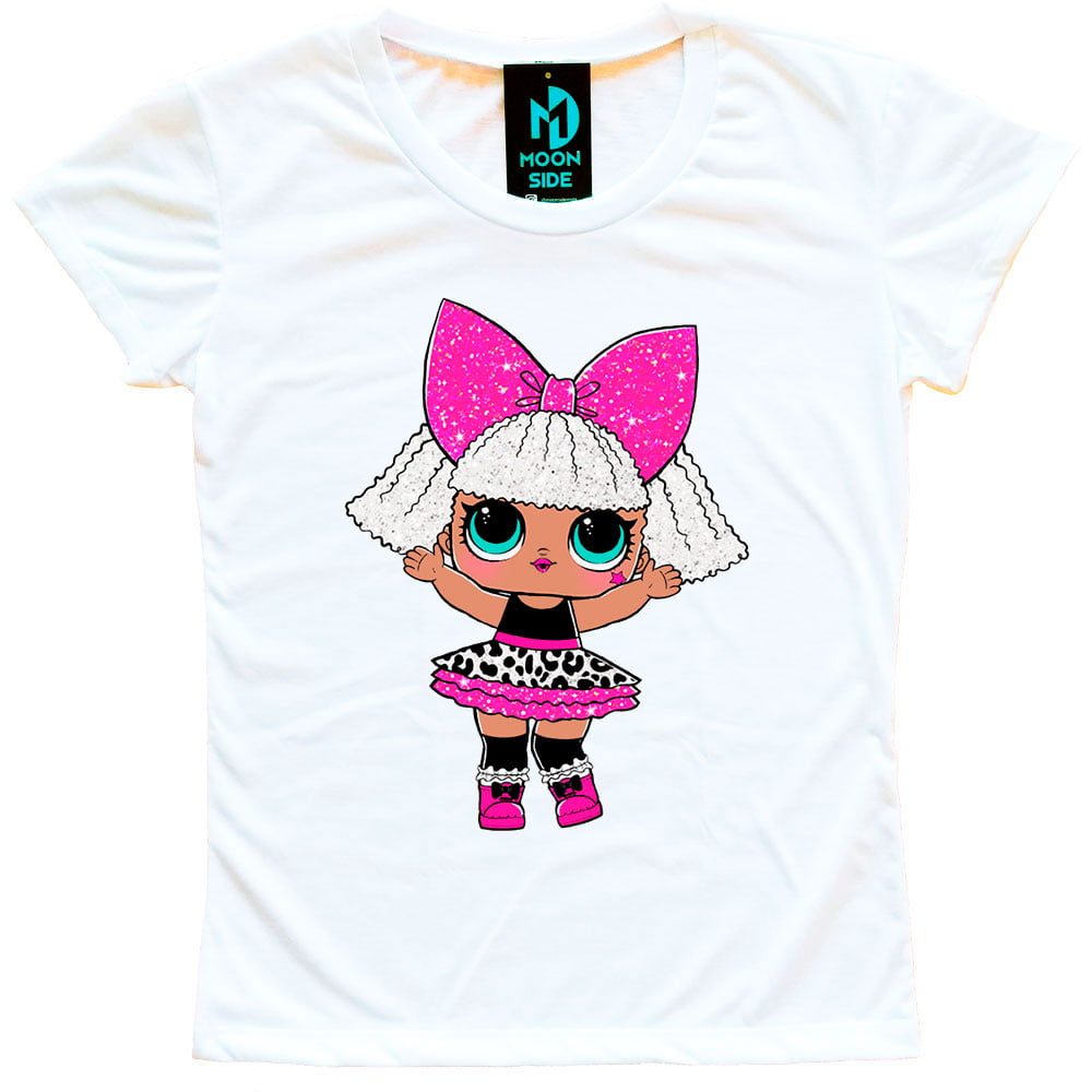 Camiseta Boneca Lol Surprise Diva - Série Glitter - Adulto