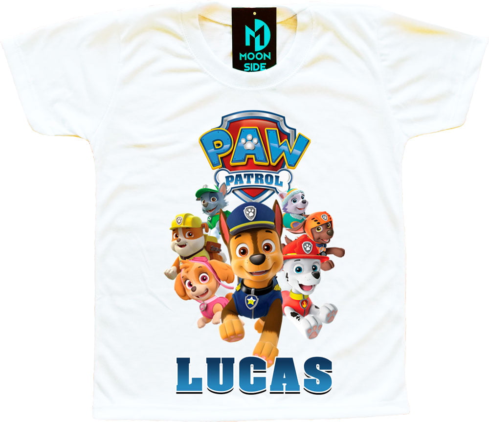 camiseta patrulha canina personalizada