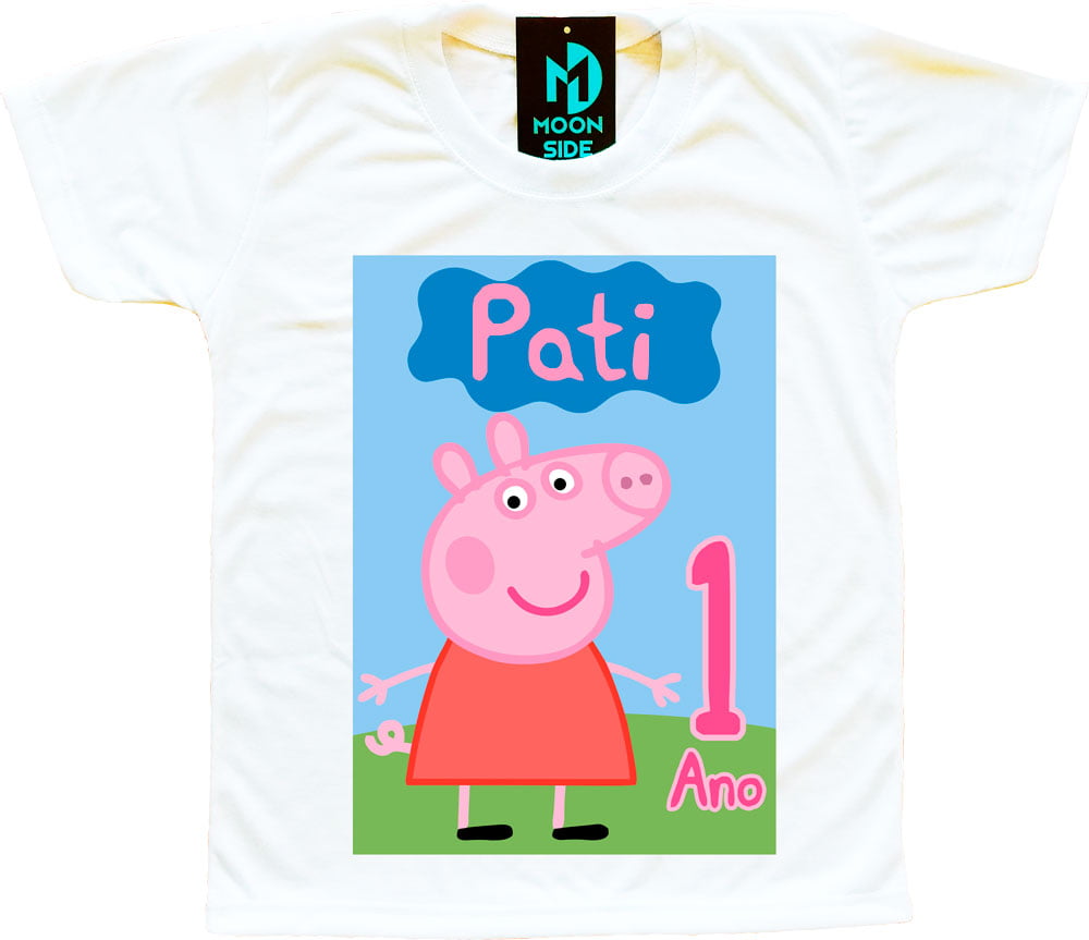 camiseta peppa pig personalizada aniversário