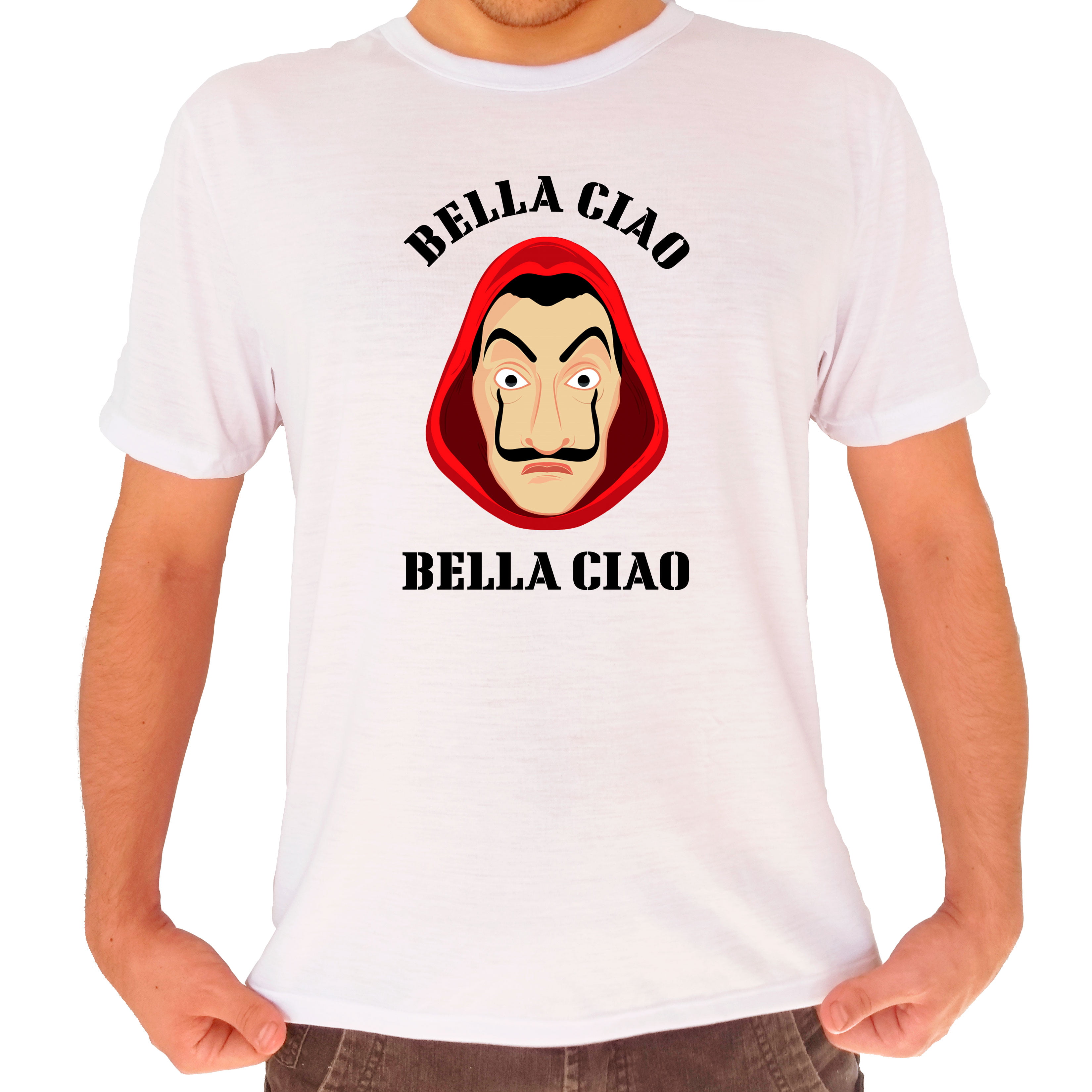 Camiseta La Casa De Papel Bella Ciao M scara Dali Moon Side Store