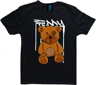 camiseta preta teddy urso