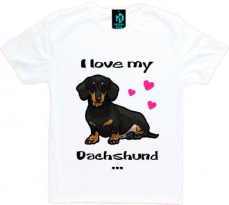 Camiseta Love My Pet  - Dachshund