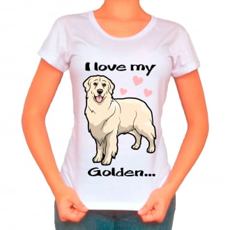 Camiseta Love My Pet  - Golden Retriever