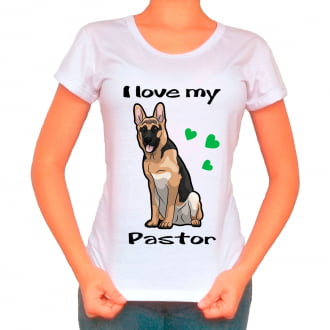 Camiseta Love My Pet - Pastor-alemão