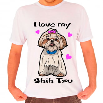 Camiseta Love My Pet - Shih-tzu