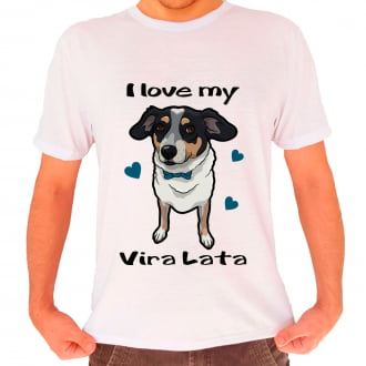 Camiseta Love My Pet - Vira-lata