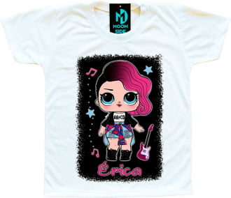 Camiseta Boneca Lol Surprise Rocker - Personalizada