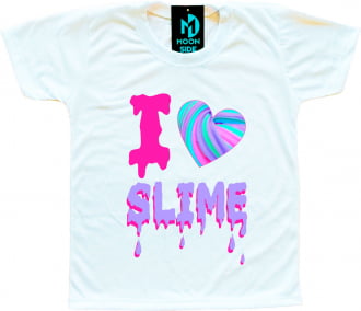 Camiseta I Love Slime (Eu amo Slime) - Unicórnio