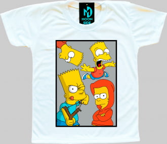 Camiseta Infantil Os Simpson's Bart Simpson Quadro