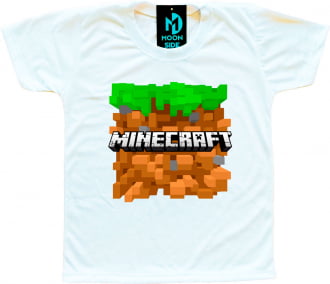 Camiseta Infantil Minecraft Modelo 1