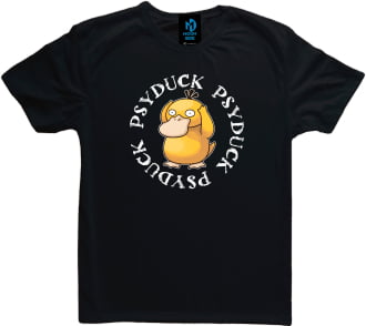 camiseta preta psyduck pokemon