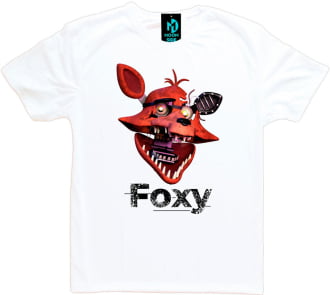 Camiseta Five Nights at Freddy Foxy Fnaf Infantil Adulto