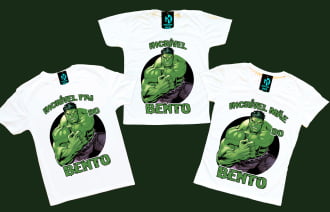Kit 3 camisetas Incrível Hulk