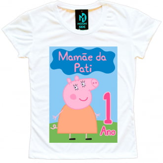 kit 3 camisetas peppa pig aniversário