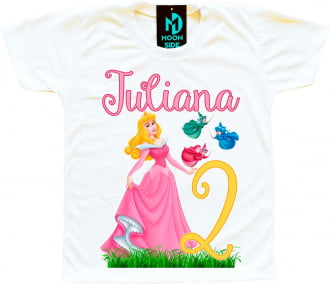 camiseta bela adormecida princesa aurora personalizada 