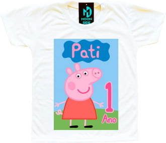 camiseta peppa pig personalizada aniversário