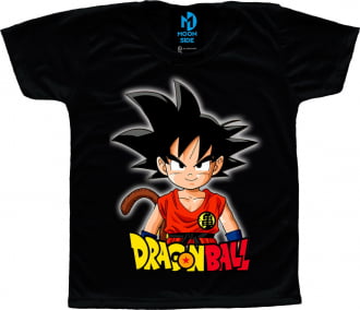 Camiseta preta Goku infantil