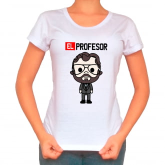 Camiseta La Casa De Papel El Professor Boneco