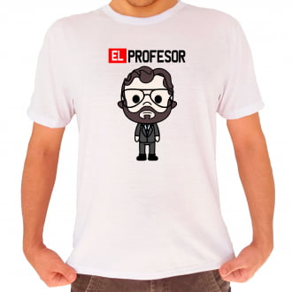 Camiseta La Casa De Papel El Professor Boneco
