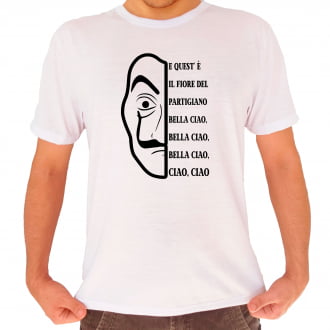 Camiseta La Casa De Papel Máscara Dali Bella Ciao